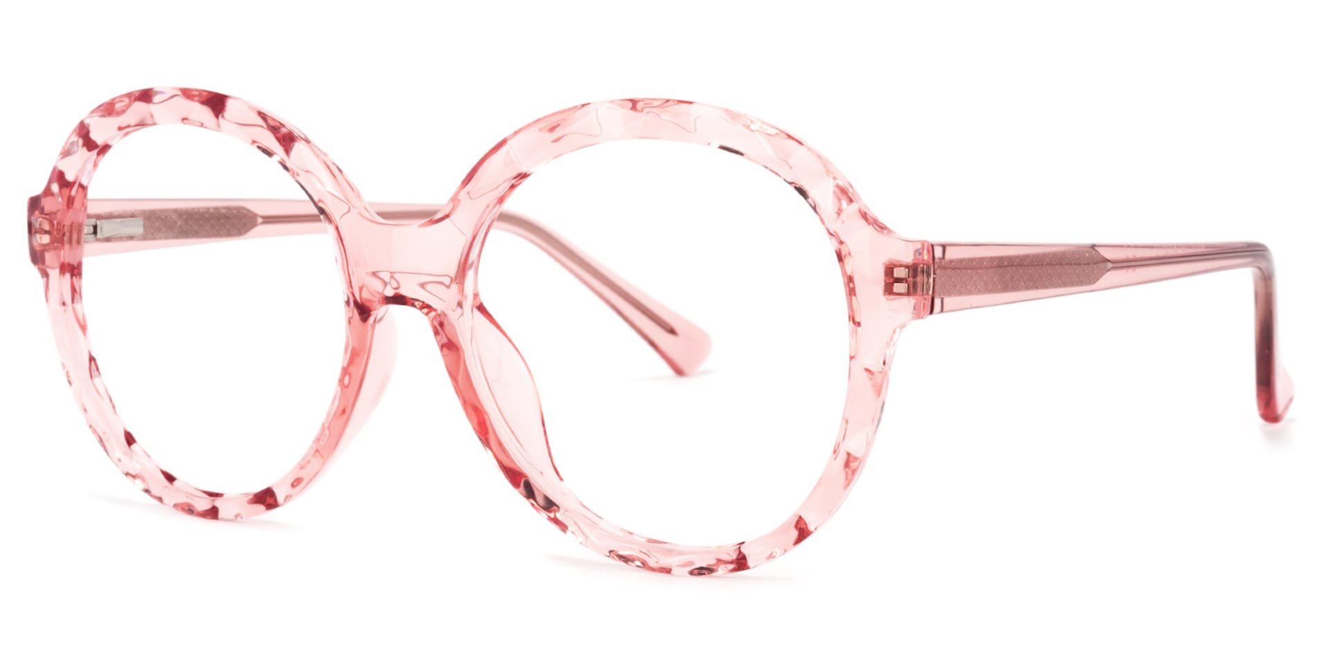 Lila Round Pink Glasses | Zeelool Glasses1