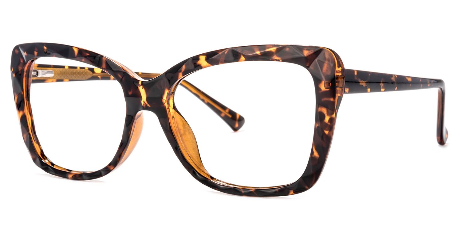 Edna Cat-eye Yellow-Tortoise Eyeglasses and Glasses Frames1