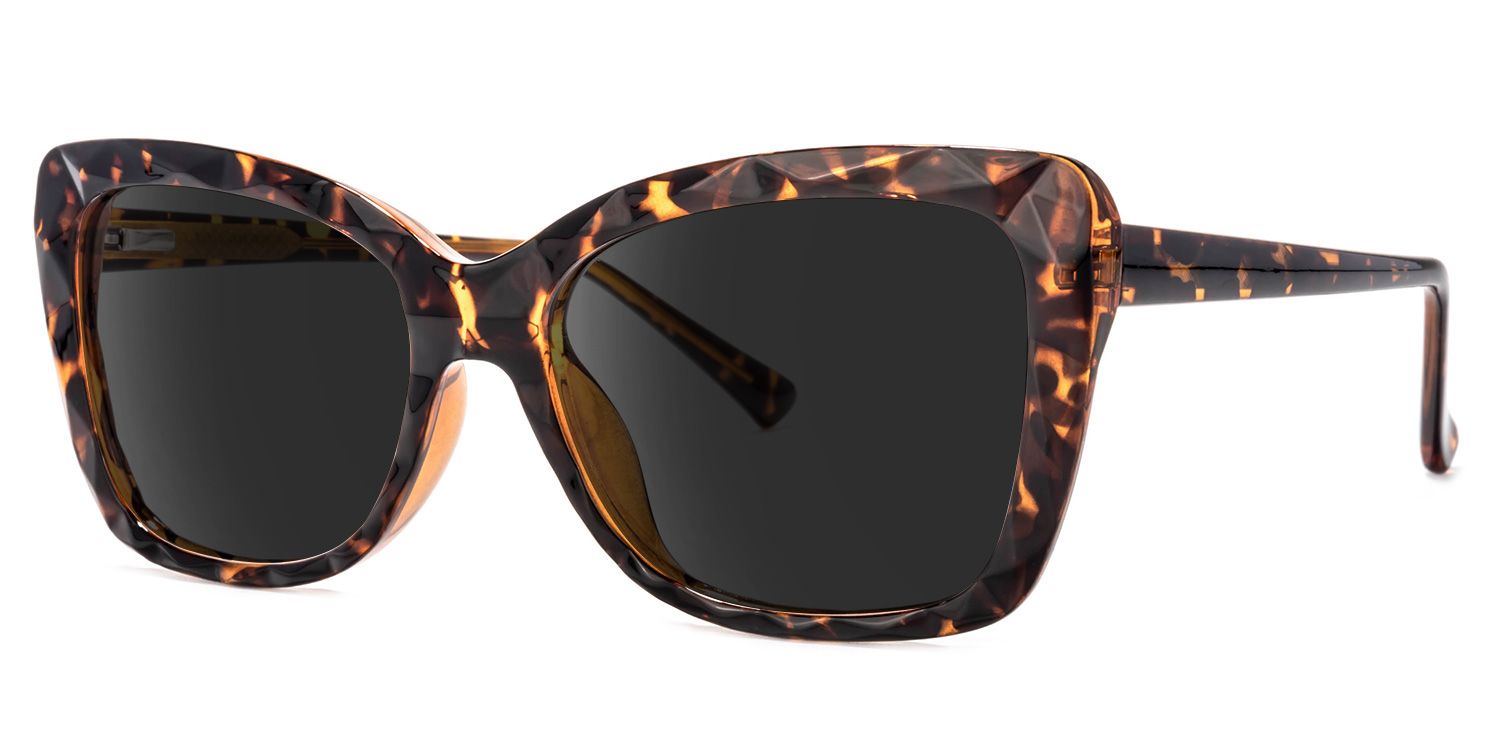 Edna Cateye Yellow-Tortoise Sunglasses | Zeelool Glasses1