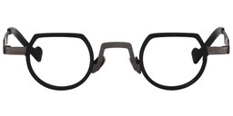 Timothy Round Black Glasses0