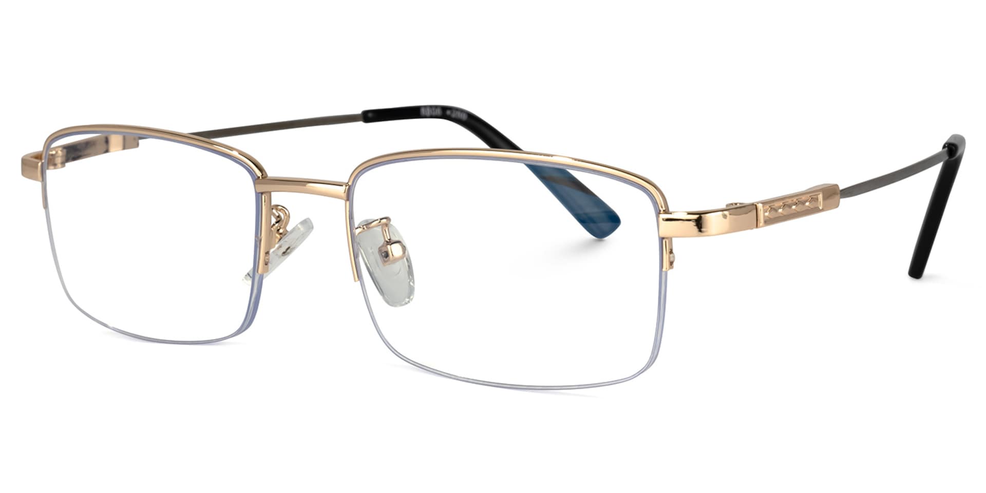 Baggett Rectangle Gold Glasses | Zeelool Glasses1