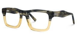 Riley Rectangle Cameo-Green Glasses1