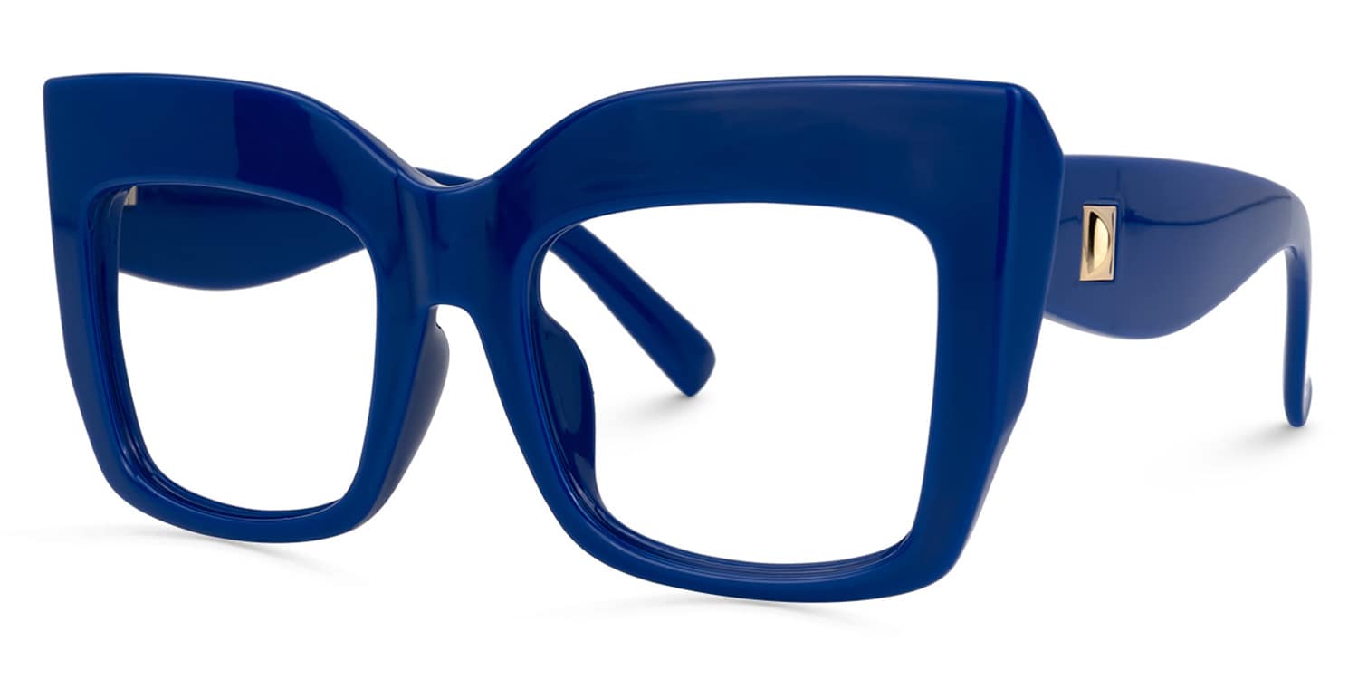 Alberta Cat Eye Blue Glasses