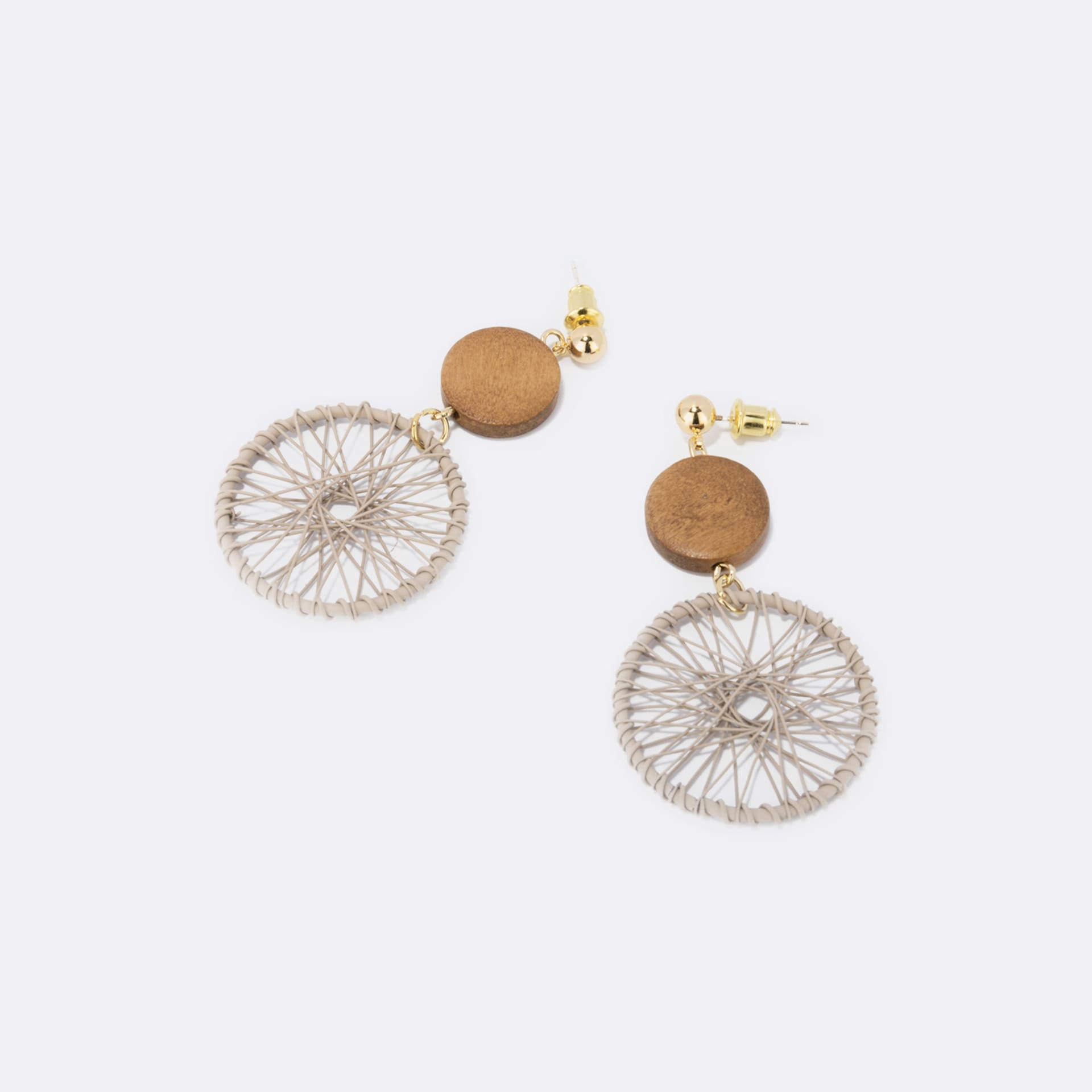 Stylish Weave Round Earrings | Zeelool Glasses0