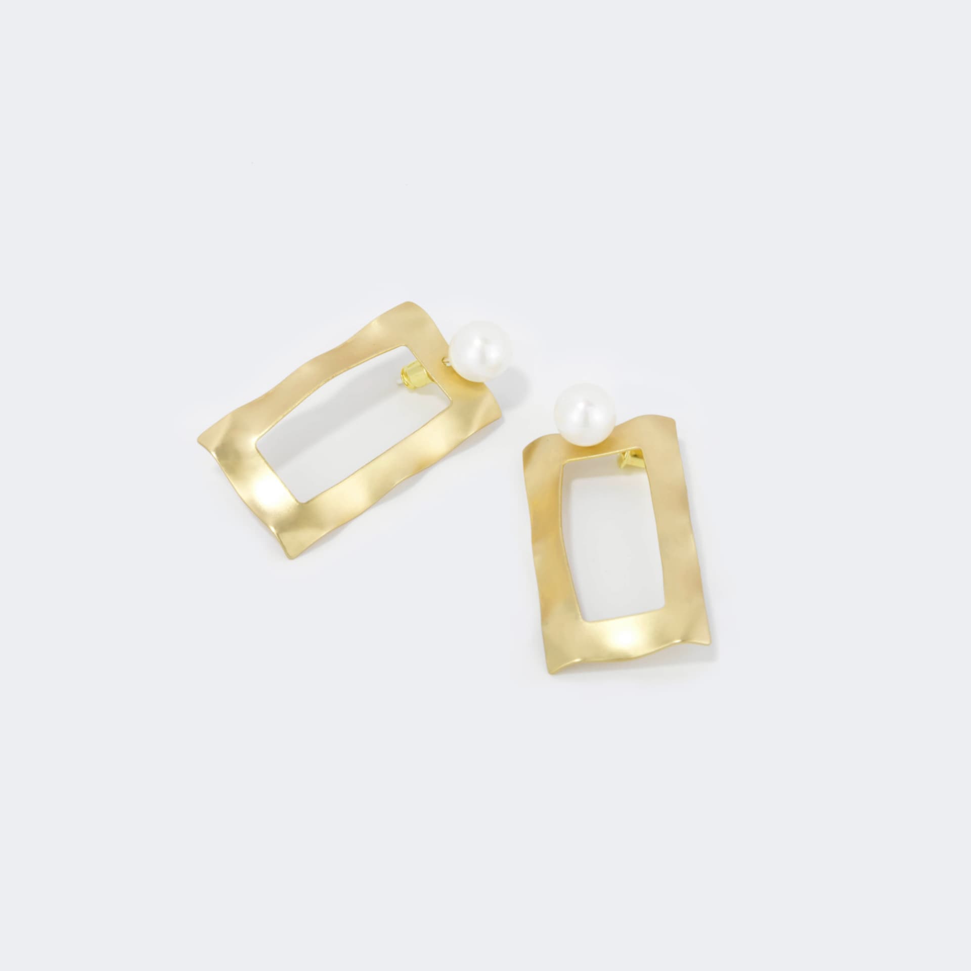 Stylish Rectangle Gold Earrings | Zeelool Glasses0