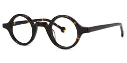 Arale Tortoise Round Glasses1