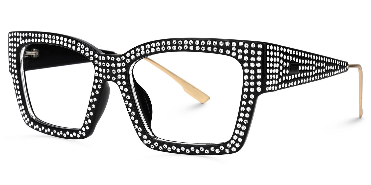 Drayton Square Black Glasses | Zeelool Glasses1