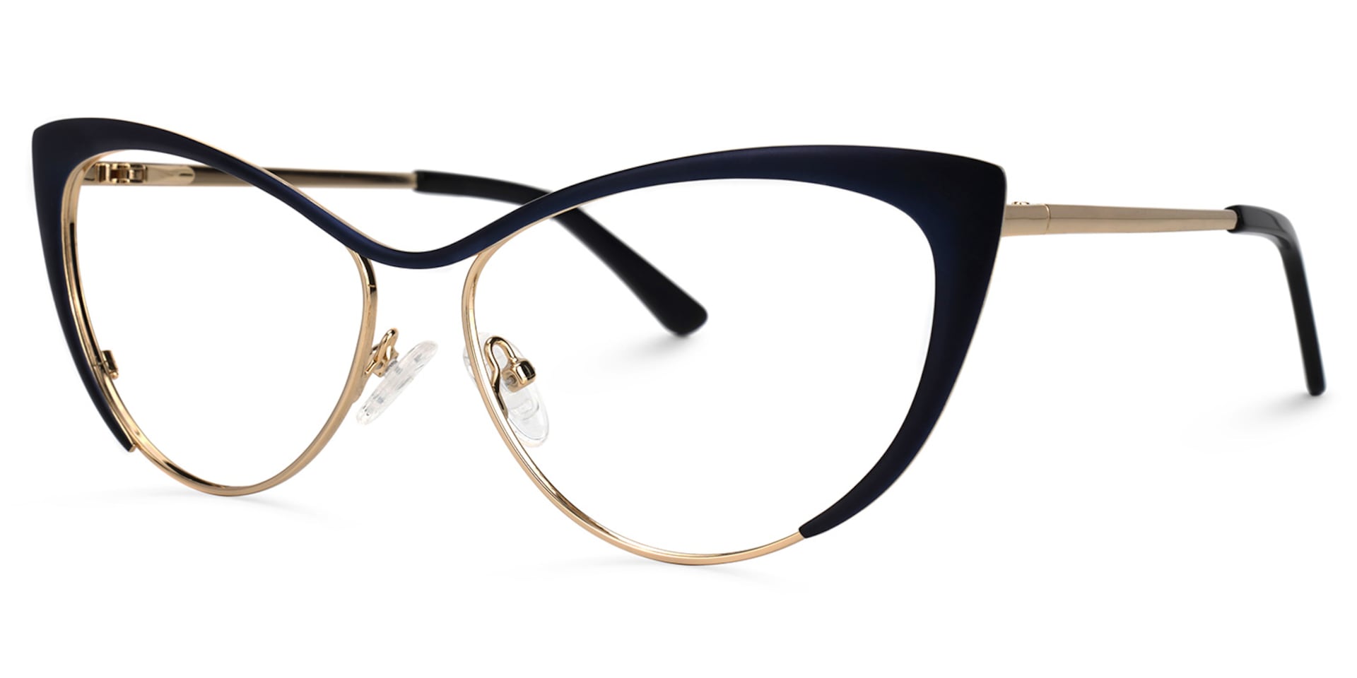 Cateye Dark Blue Glasses | Zeelool Eyeglasses1