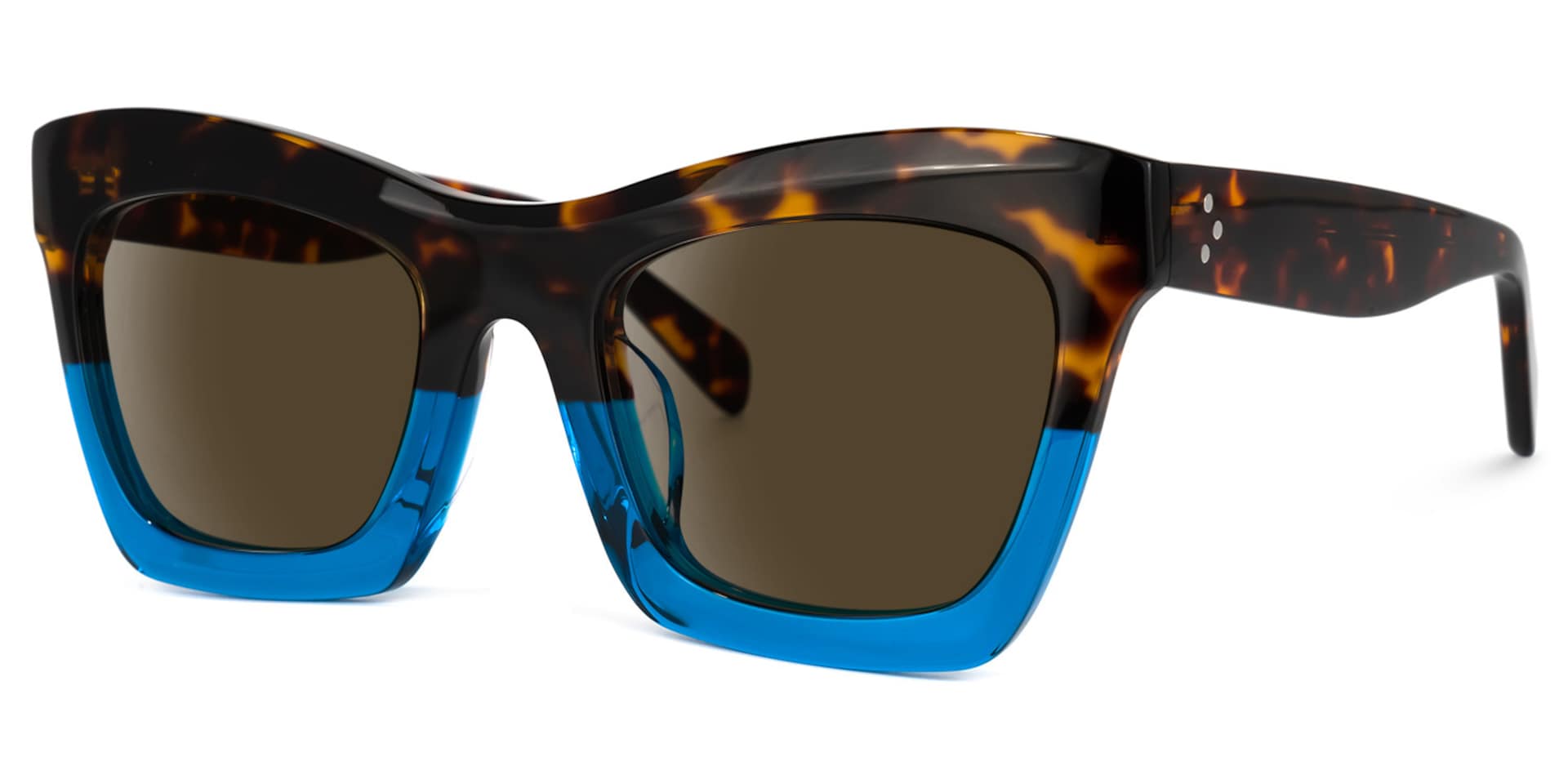 Benitez Square Sunglasses and Blue-Tortoise Frames1