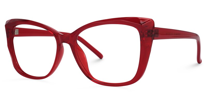 Farris Square Red Glasses | Zeelool Glasses1