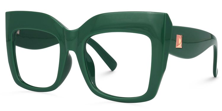 Alberta Cat Eye Green Glasses