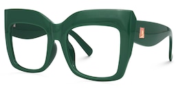 Alberta Cat Eye Green Glasses1