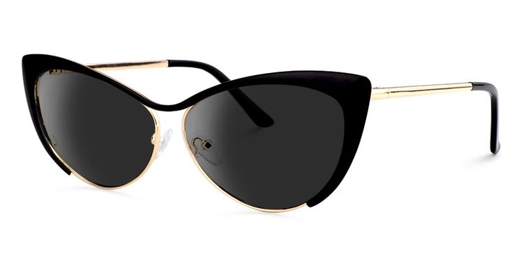Ellen Cateye Black Sunglasses