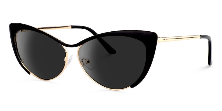 Ellen Cateye Black Sunglasses