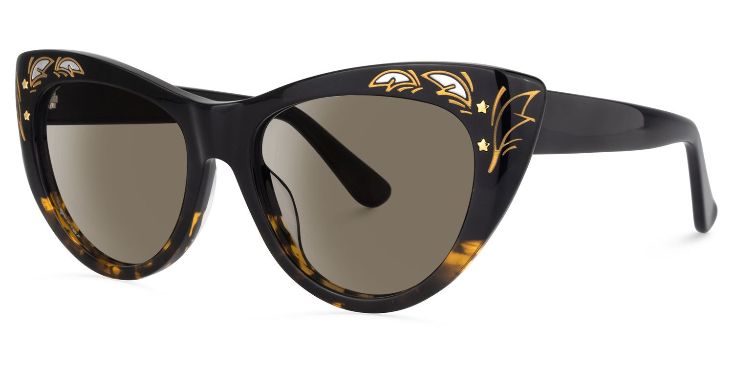 Cateye Tortoise-Gold Glasses1