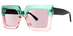 Brandon Square Green-Pink Sunglasses1