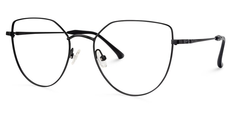 Doyle Cat Eye Black Glasses | Zeelool Glasses2