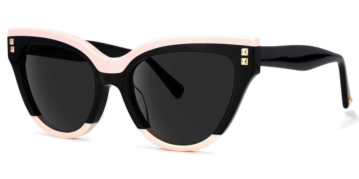 Cascata Cat Eye Style Black Frame Sunglasses | ZEELOOL1