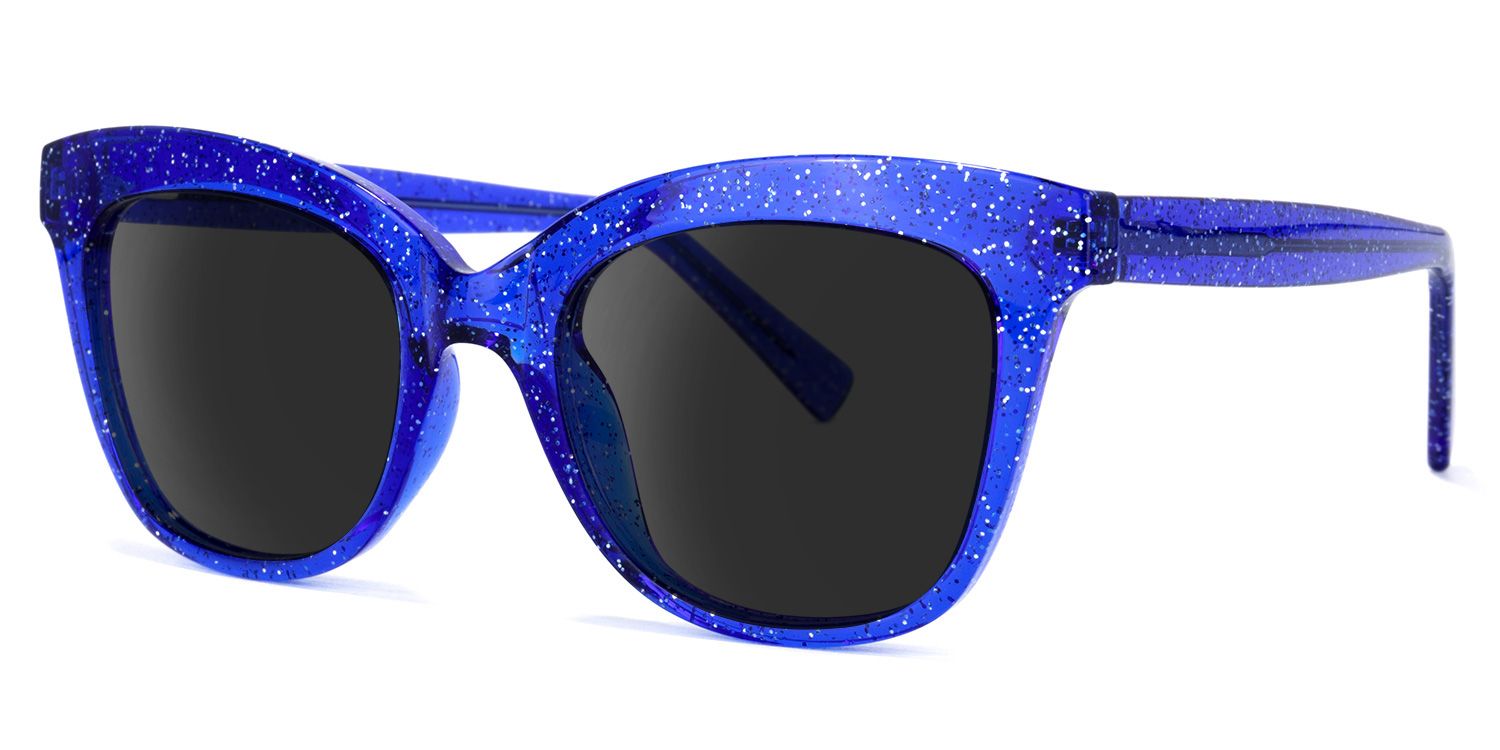 Santiago Cateye Blue Sunglasses | Zeelool Glasses1