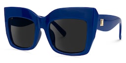 Alberta Cat Eye Blue Sunglasses1