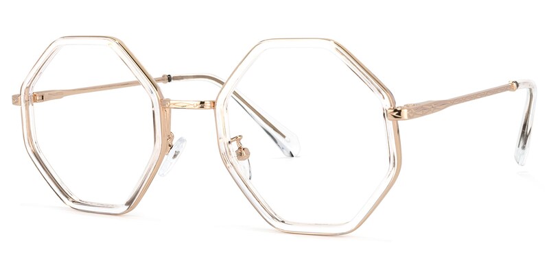 Nathaniel Geometric Crystal Glasses | Zeelool Glasses1