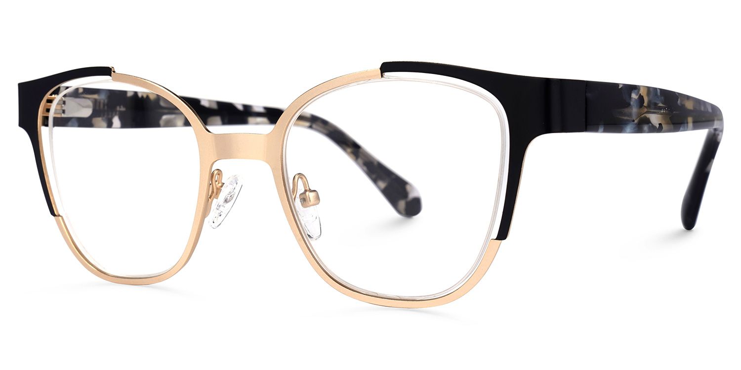 Angellay Square Gold Glasses | Zeelool Glasses1