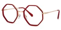 Nathaniel Geometric Red Glasses1