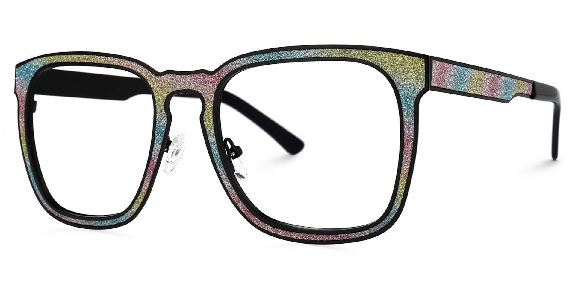 Joanne Rectangle Rainbow Glasses | Zeelool Glasses1