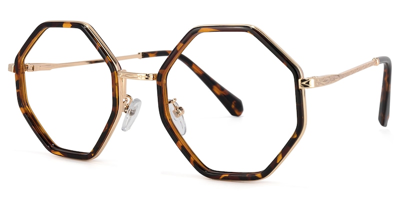 Nathaniel Geometric Tortoise Glasses | Zeelool Glasses1
