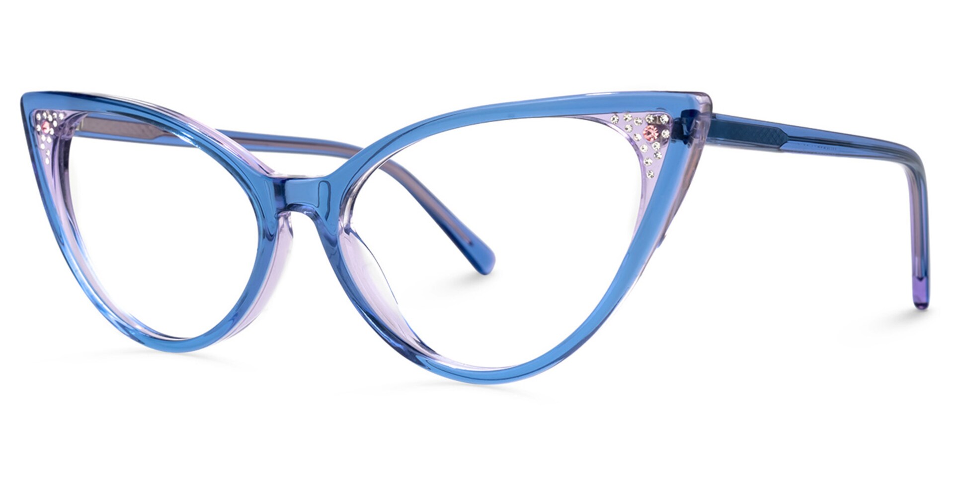 Renay Cateye Blue Glasses | Zeelool Glasses1