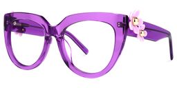 Miguel Cateye Purple Glasses1