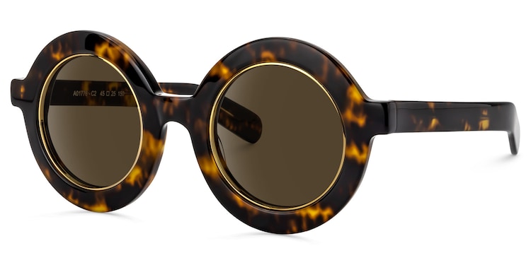 Calhoun Round Yellow Tortoise Sunglasses