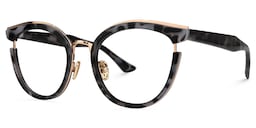 Laraine Cat Eye Light-Tortoise Glasses2