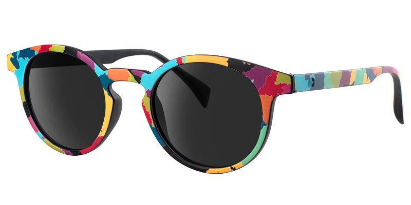 Street-Artist Round Colorful Sunglasses | Zeelool Glasses1