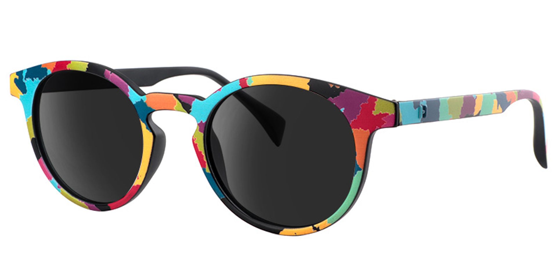Street-Artist Round Colorful Sunglasses | Zeelool Glasses1