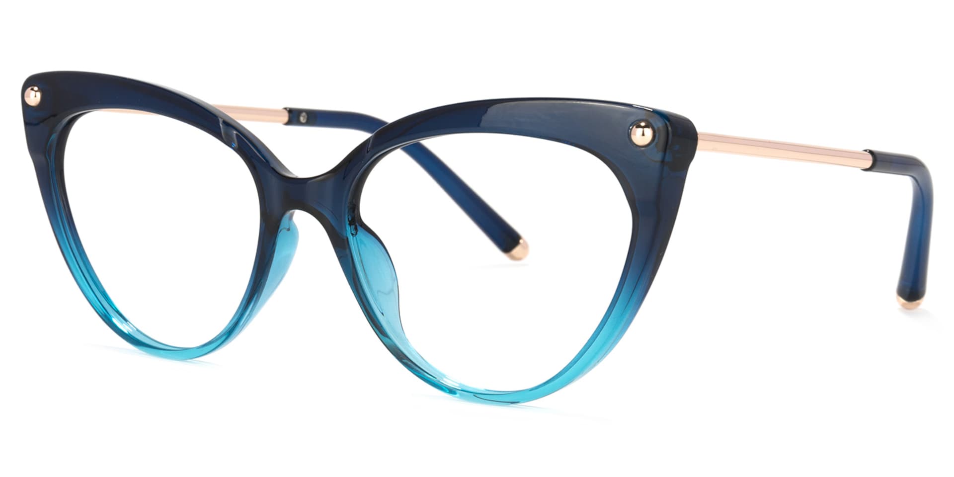 Alivia Cat Eye Blue Glasses | Zeelool Glasses1
