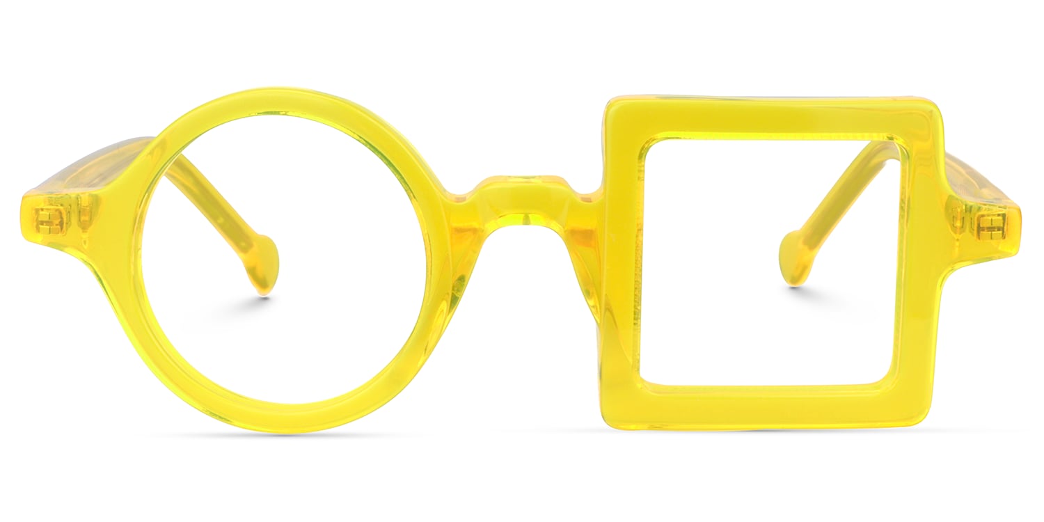 Paola Asymmetric Yellow Glasses0