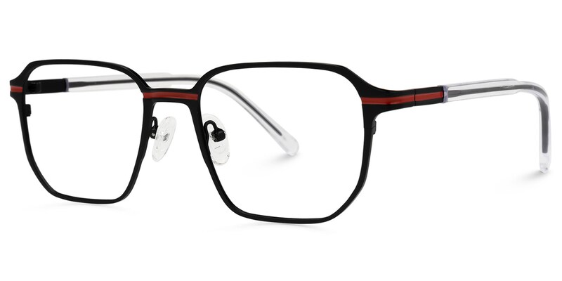 Triyonna Square Black Glasses | Zeelool Glasses1
