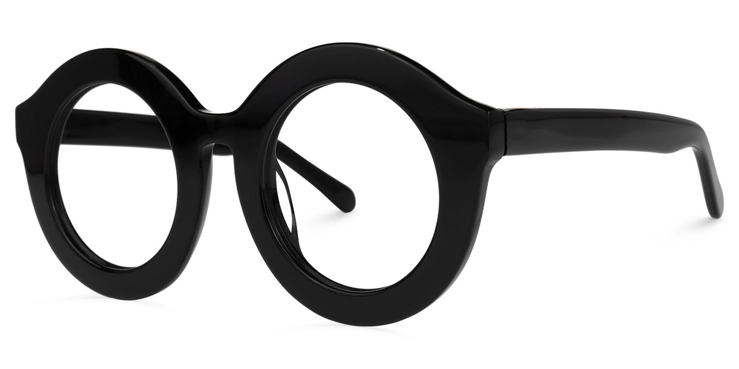 Vilmary Round Black Glasses | Zeelool Glasses1