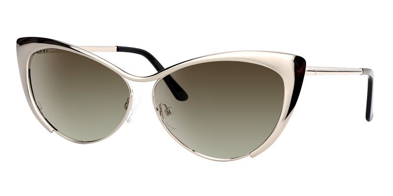 Ellen Cateye Silver Sunglasses | Zeelool Glasses1