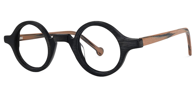 Arale Round Black Glasses