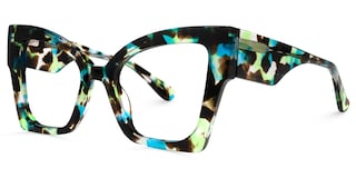 Kayan Cateye Green-Floral Glasses1