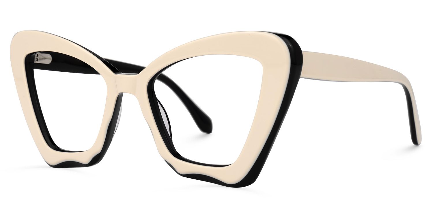 Pauline Cateye Milky Glasses | Zeelool Glasses1