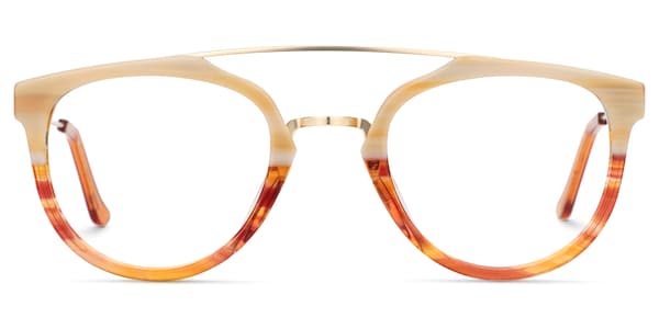 EYEWEARアビエイタースタイルトータスシェルアセテート:ブラウン Aviator Tortoiseshell Glasses | Stylish & Durable Frames
