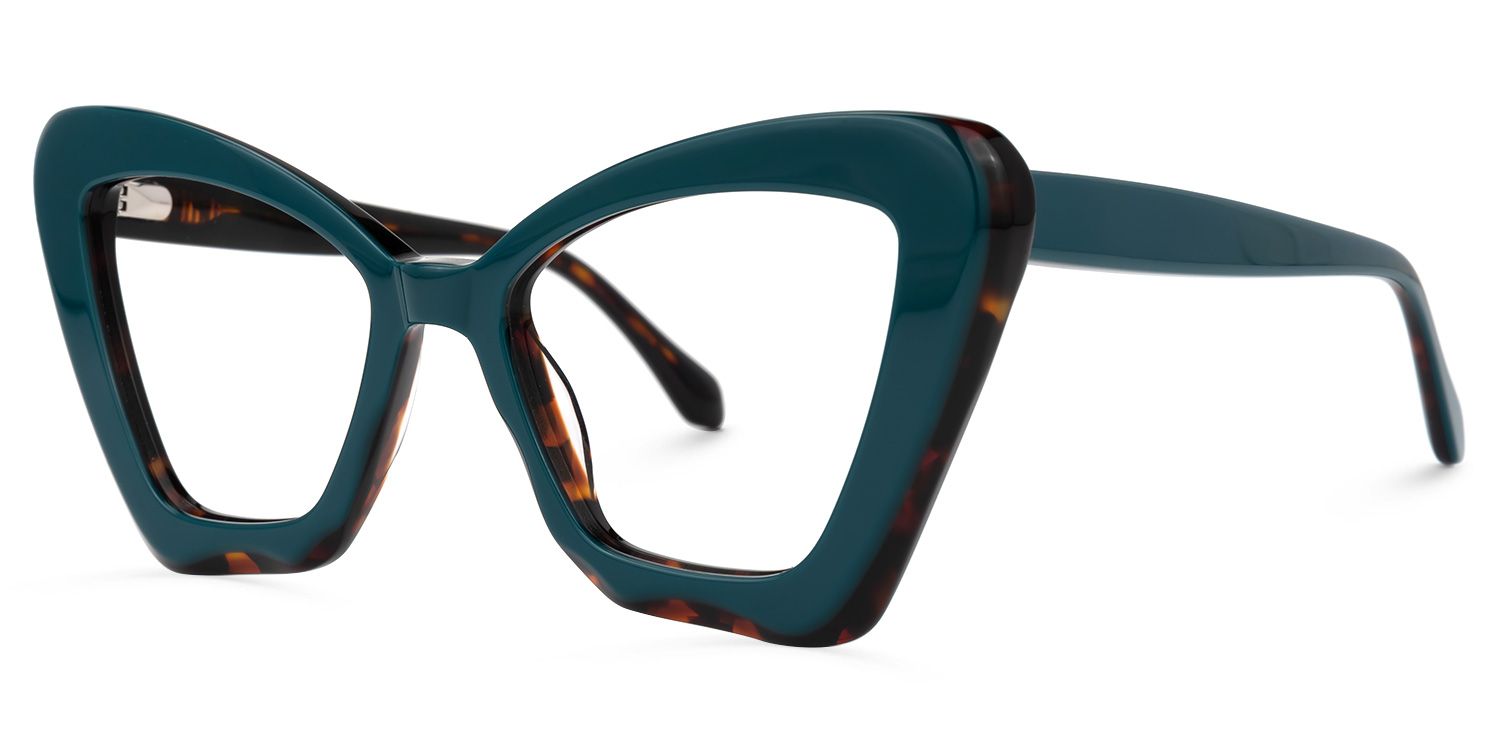 Pauline Cateye Green Glasses | Zeelool Glasses1