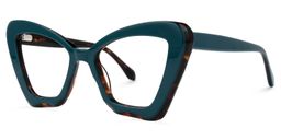 Pauline Cateye Green Glasses1
