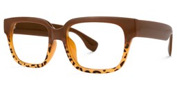 Colin Rectangle Brown Glasses1