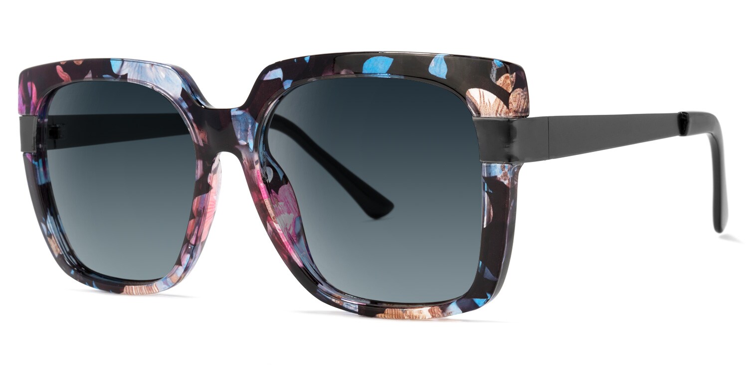 Reeves Square Floral Sunglasses | Zeelool Glasses