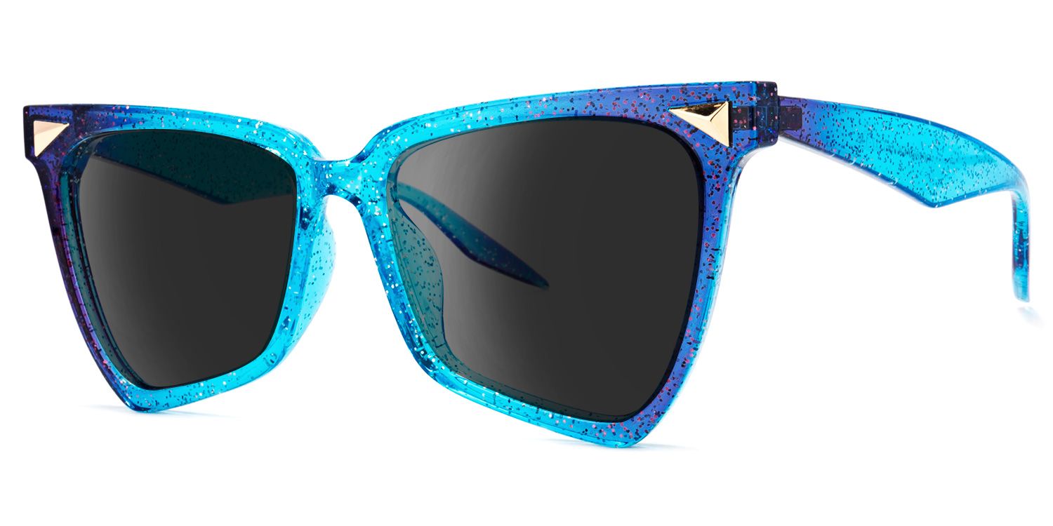 Cicely Geometrical Blue Sunglasses | Zeelool Glasses1