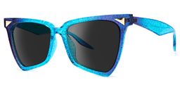 Cicely Geometrical Blue Sunglasses1